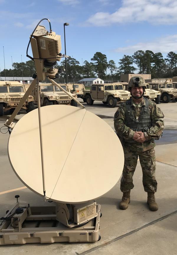 military satellite dish